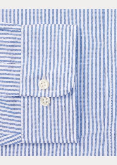 Polo Ralph Lauren Striped Cotton Oxford Skjorte Herre Danmark (TQZLB5036)